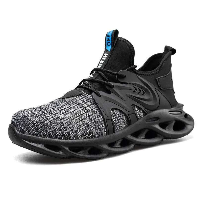Men's Work Shoes Lightweight Indestructible Composite Toe Safety Breathable Industrial Construction Casual Working Sneakers