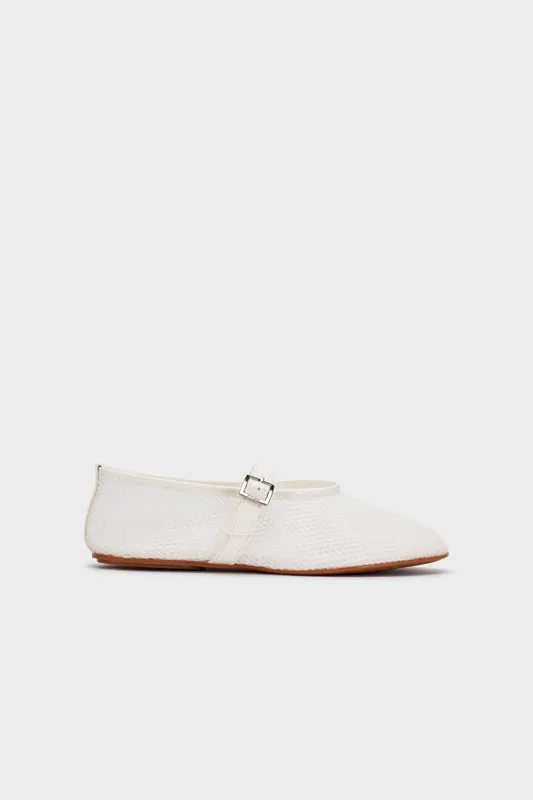 MESH MARY JANE BALLERINA FLATS
