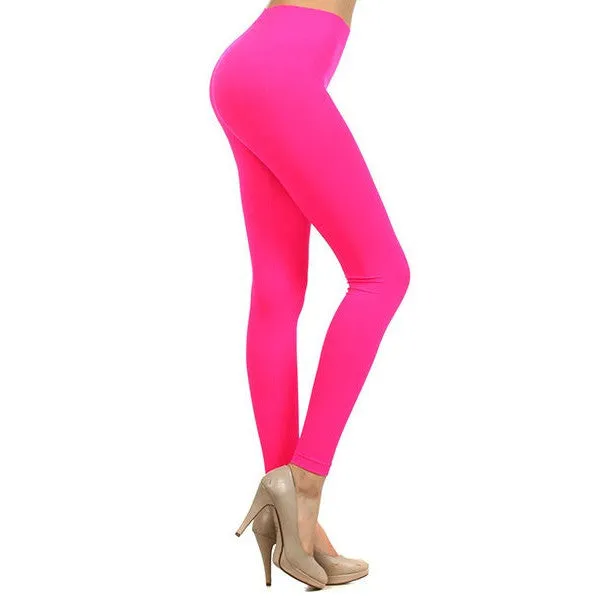 Neon Colored Seamless Full Length Leggings