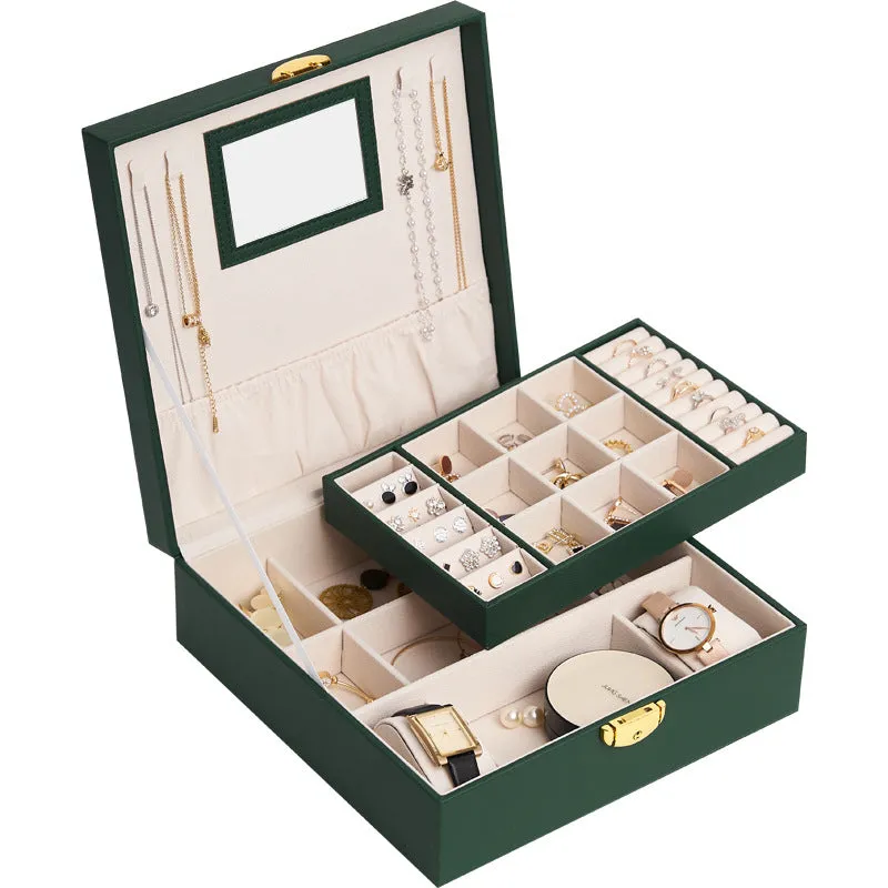 New Double Layer Lock Jewelry Storage Box | Brodtica.com