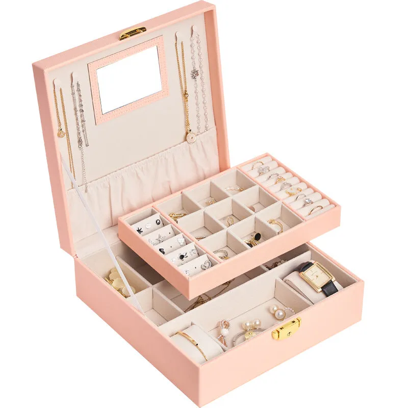 New Double Layer Lock Jewelry Storage Box | Brodtica.com