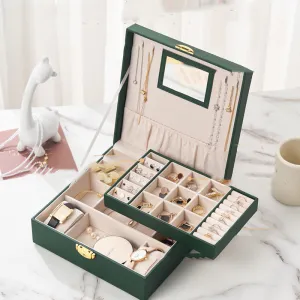 New Double Layer Lock Jewelry Storage Box | Brodtica.com