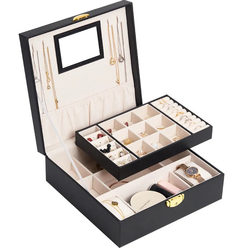 New Double Layer Lock Jewelry Storage Box | Brodtica.com