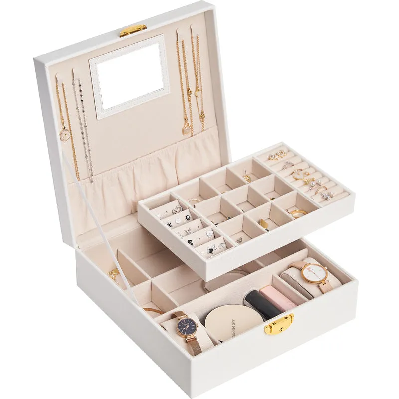 New Double Layer Lock Jewelry Storage Box | Brodtica.com