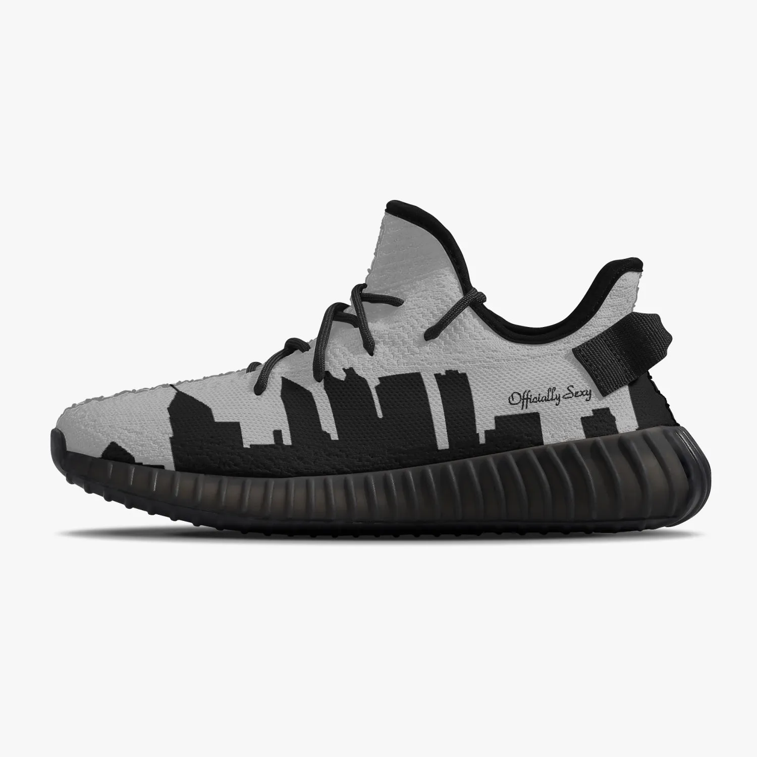 Officially Sexy Light Grey Skyline Collection Adult Unisex Mesh Knit Sneakers