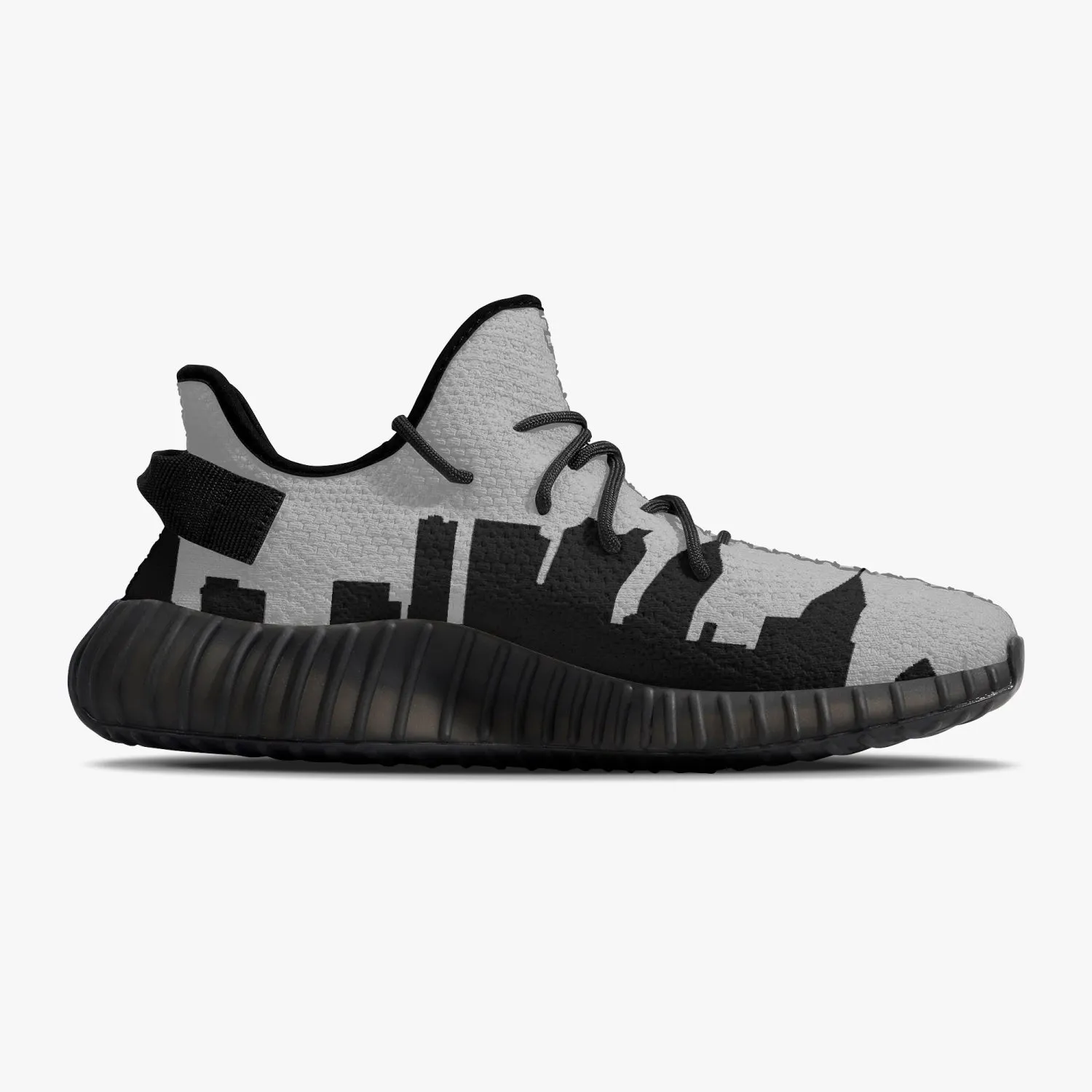 Officially Sexy Light Grey Skyline Collection Adult Unisex Mesh Knit Sneakers