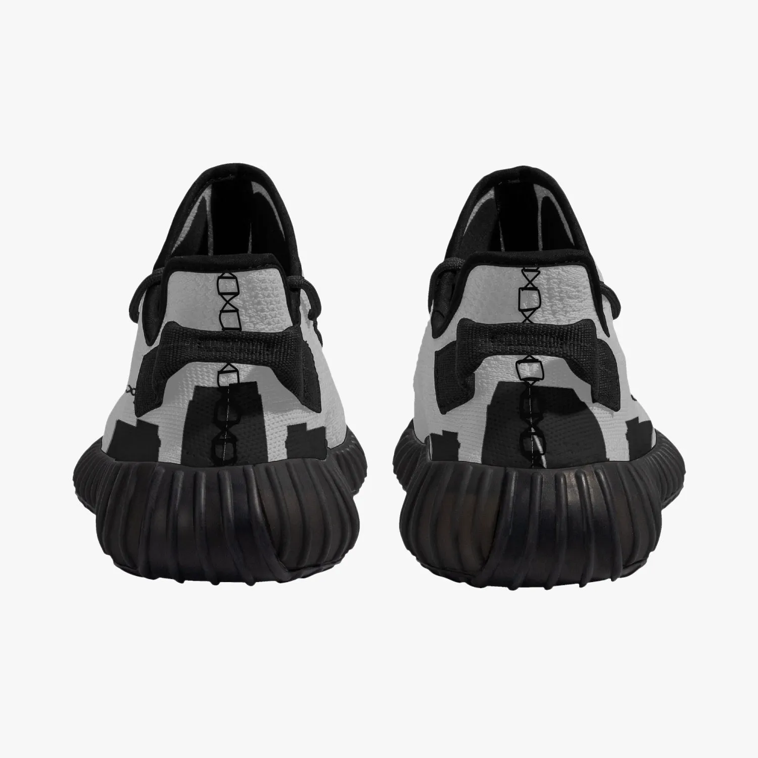 Officially Sexy Light Grey Skyline Collection Adult Unisex Mesh Knit Sneakers