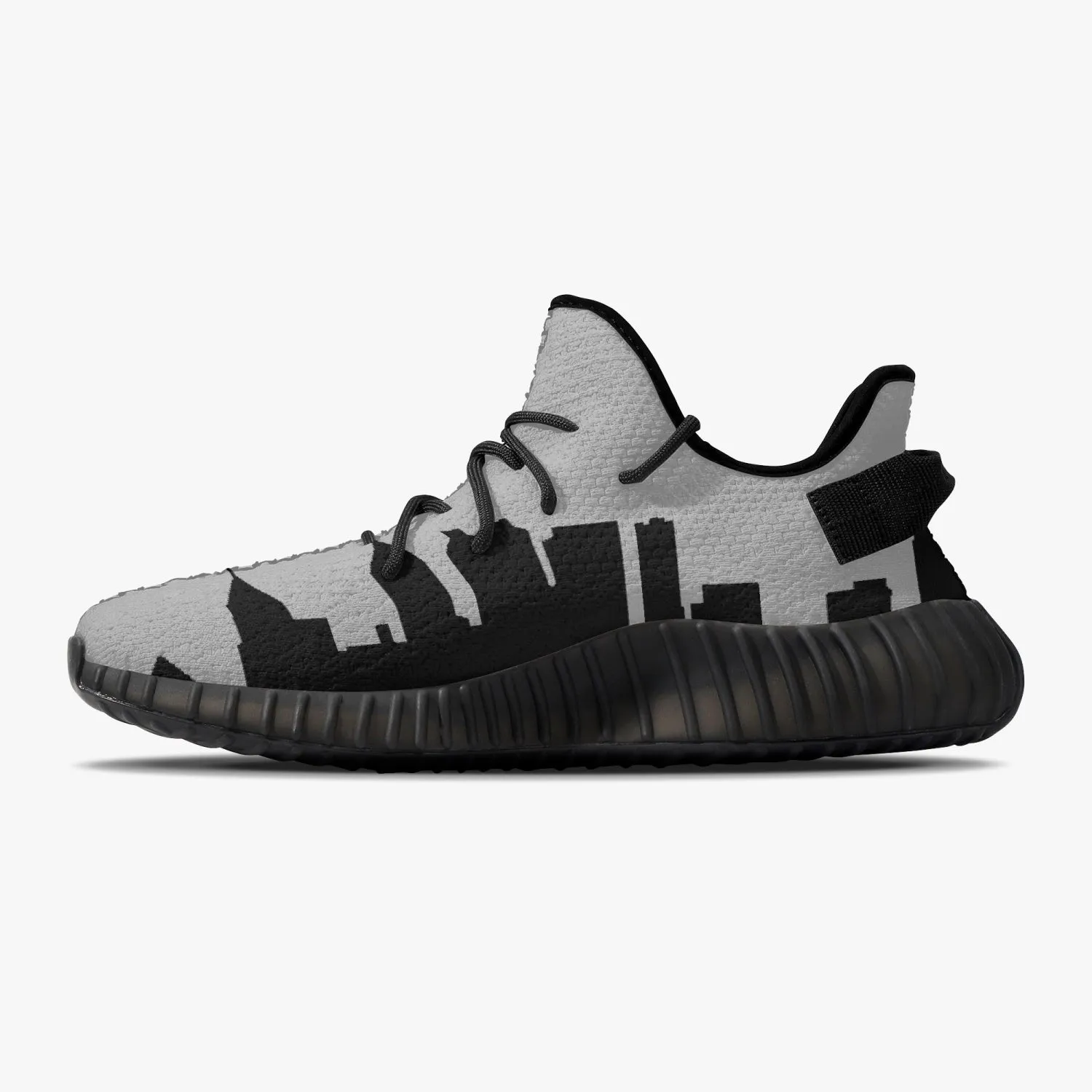 Officially Sexy Light Grey Skyline Collection Adult Unisex Mesh Knit Sneakers