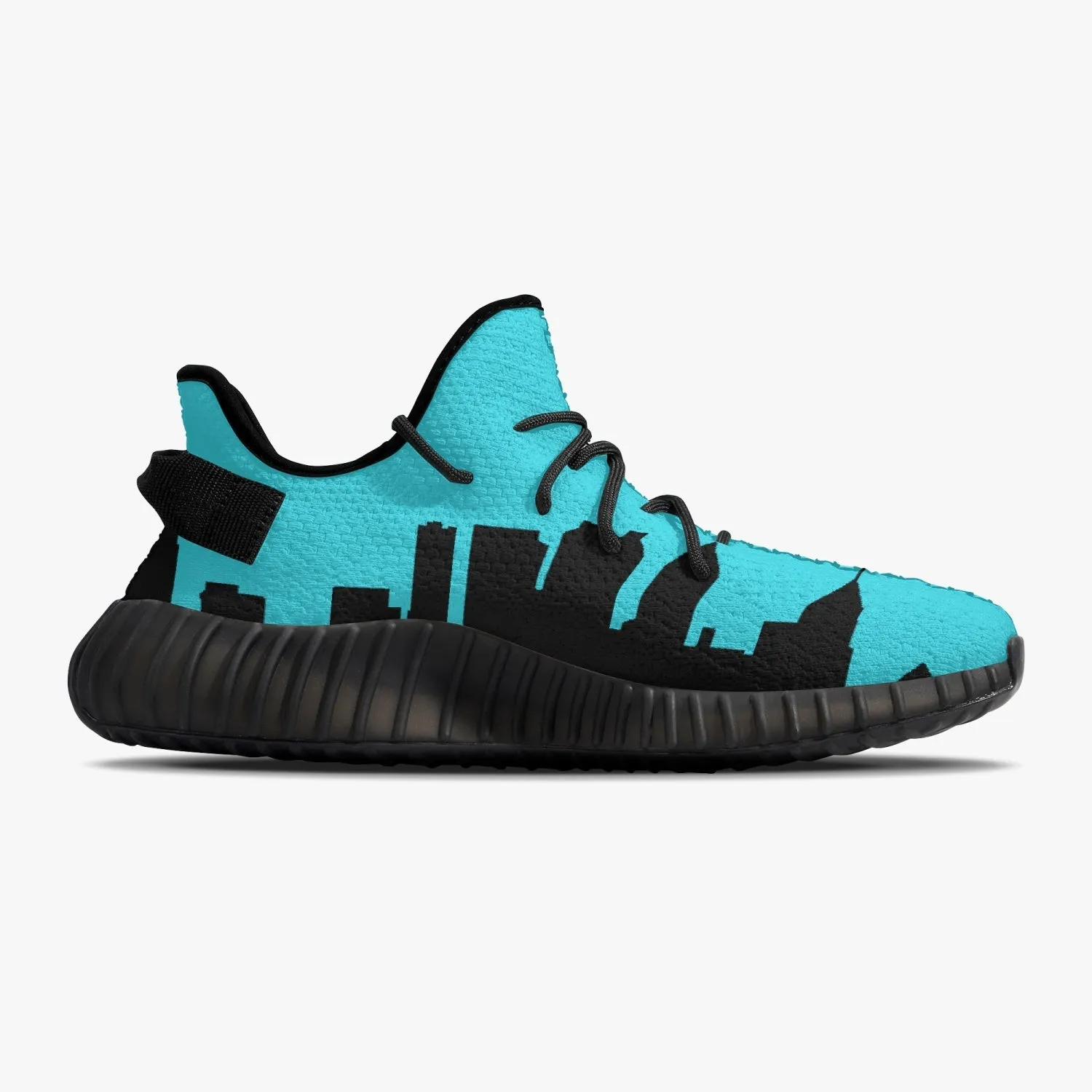 Officially Sexy Turquoise Skyline Collection Adult Unisex Mesh Knit Sneakers