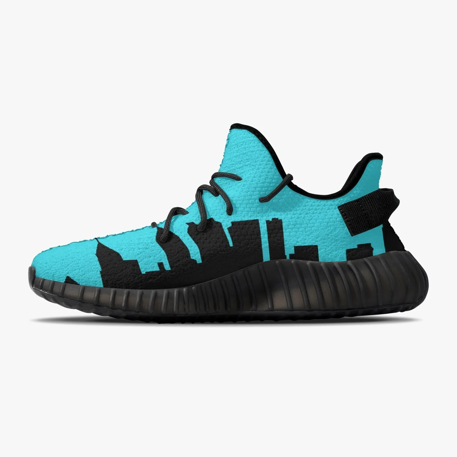 Officially Sexy Turquoise Skyline Collection Adult Unisex Mesh Knit Sneakers