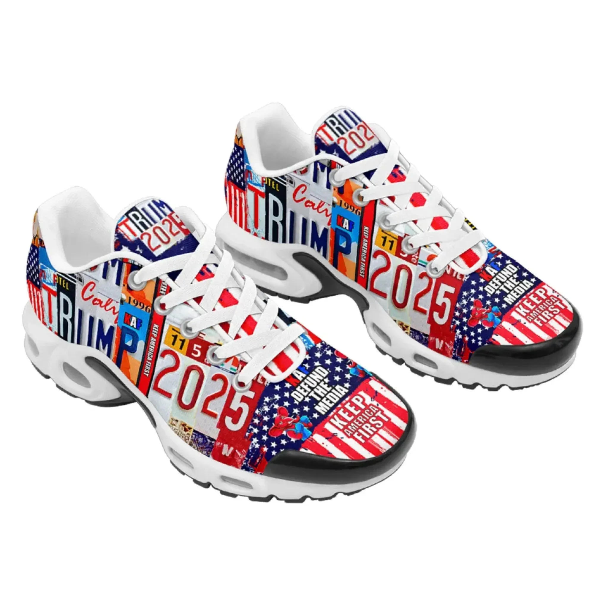 Personalized Trump 2025 Sneakers, Custom Breathable Sport Shoes, Patriotic Unsiex Shoes