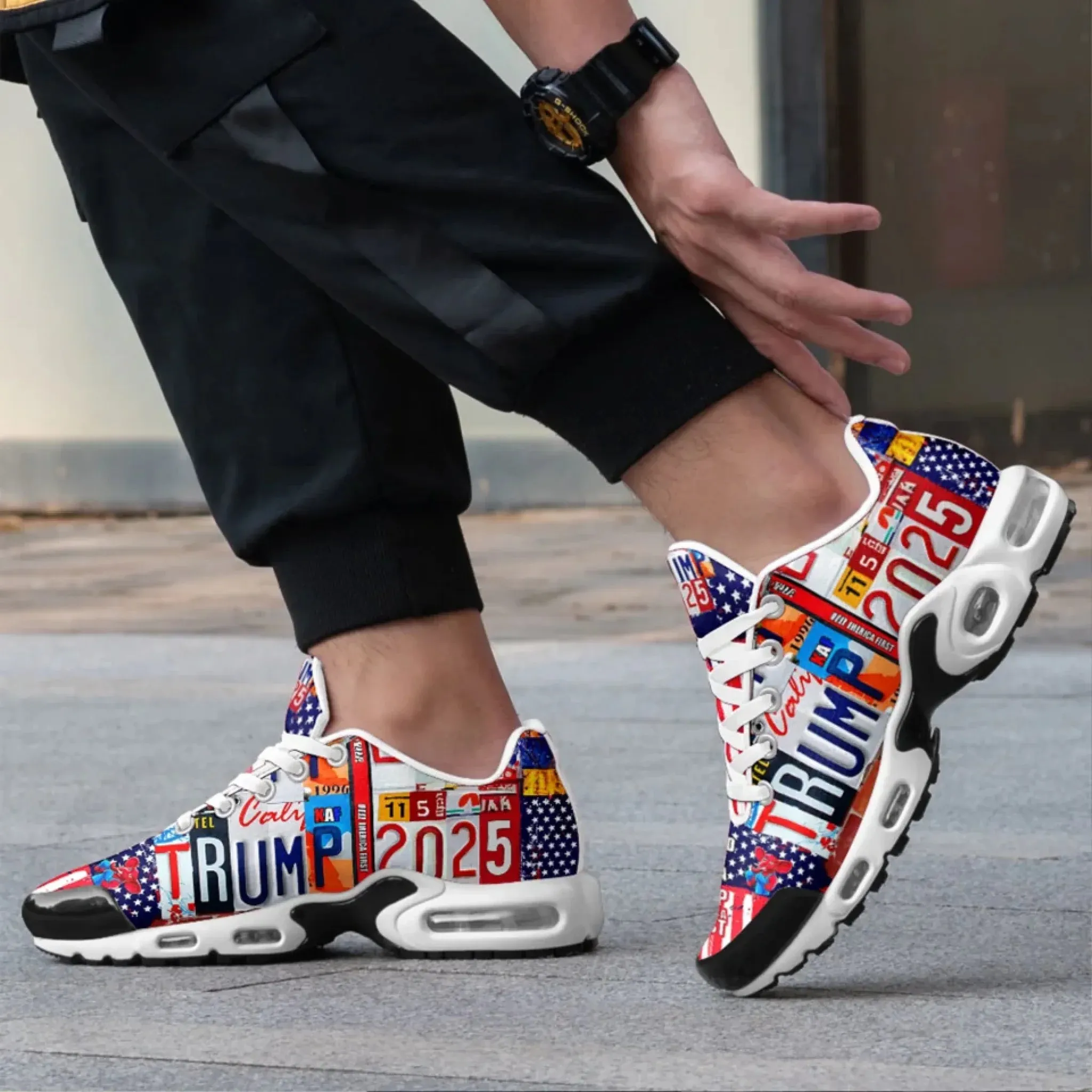 Personalized Trump 2025 Sneakers, Custom Breathable Sport Shoes, Patriotic Unsiex Shoes