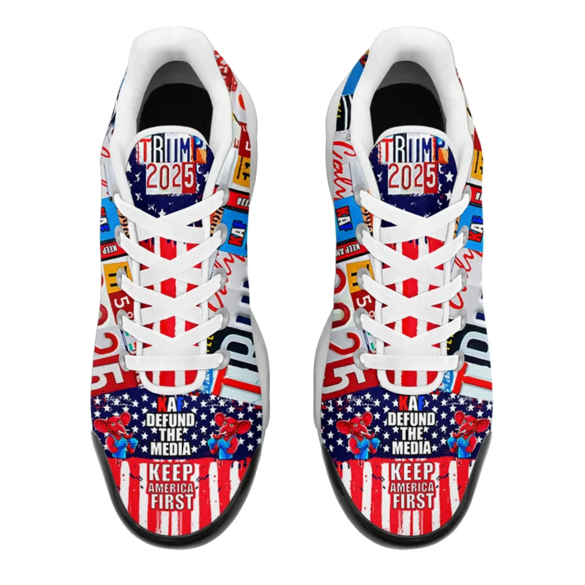 Personalized Trump 2025 Sneakers, Custom Breathable Sport Shoes, Patriotic Unsiex Shoes