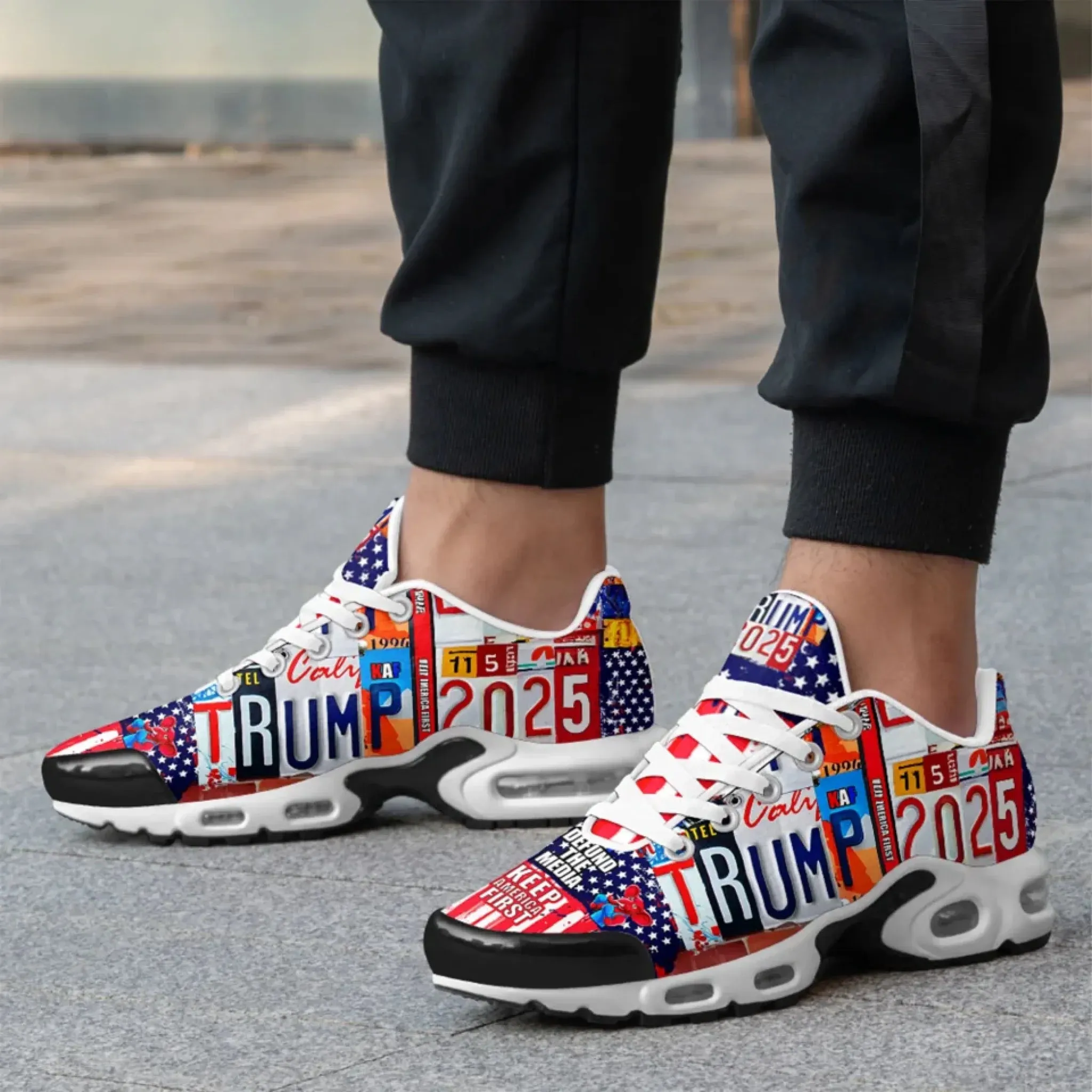 Personalized Trump 2025 Sneakers, Custom Breathable Sport Shoes, Patriotic Unsiex Shoes