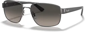 Ray-Ban RB3663 Rectangle Sunglasses for Men   BUNDLE With Designer iWear Complimentary Eyewear Kit
