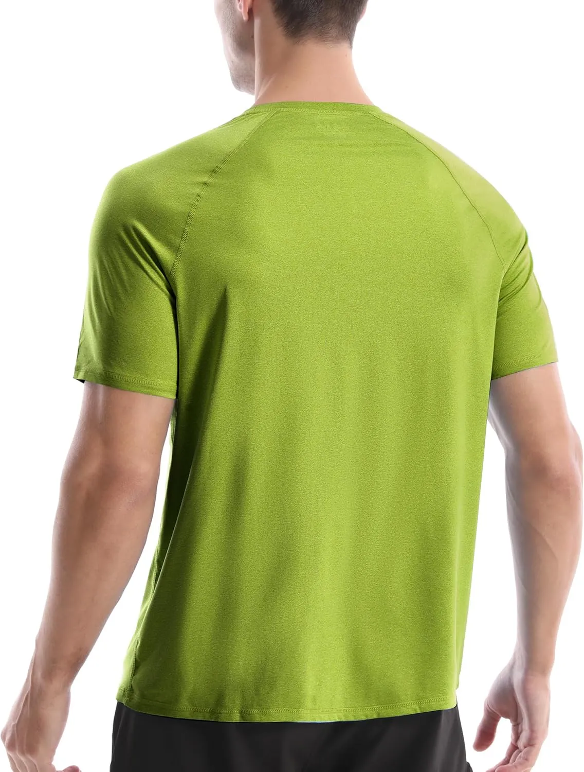 Roadbox Swim Shirts Short Sleeve for Men, Sun Protection UPF 50  Fishing Rash Guard, UV Gym Workout Shirt for Running Outdoor