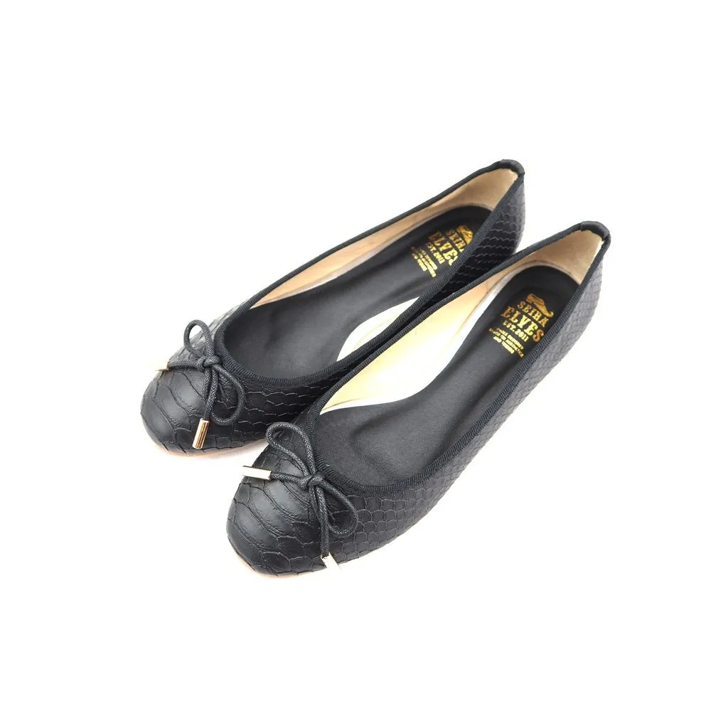 Sasha black snake print ballerina