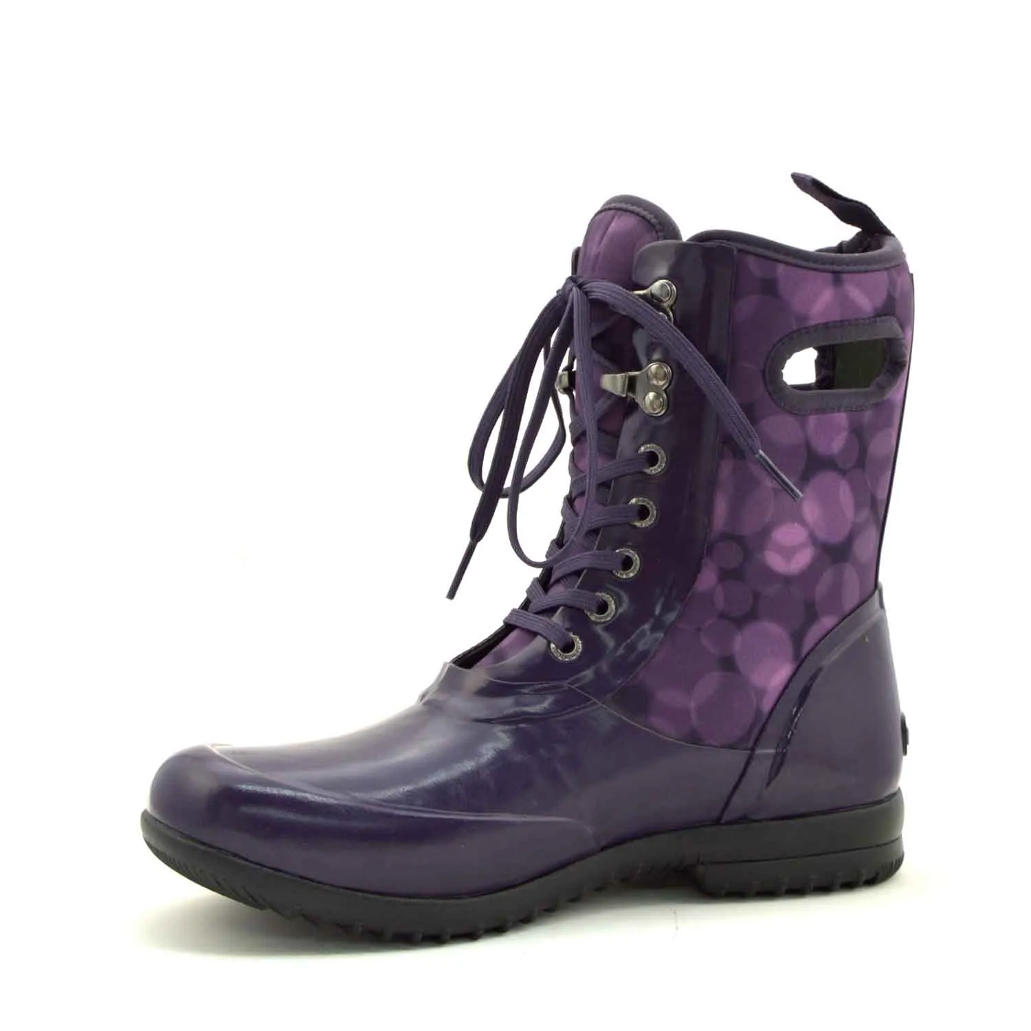 Sidney Rain Magenta Lace Up Gumboots