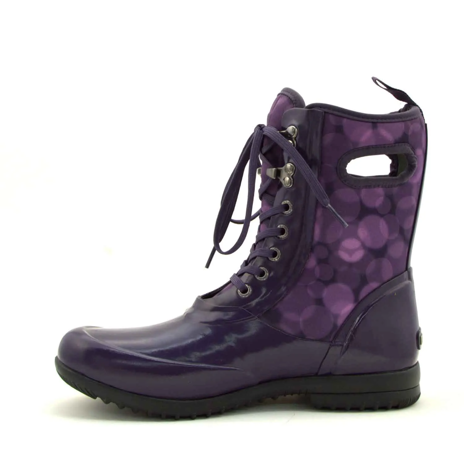 Sidney Rain Magenta Lace Up Gumboots