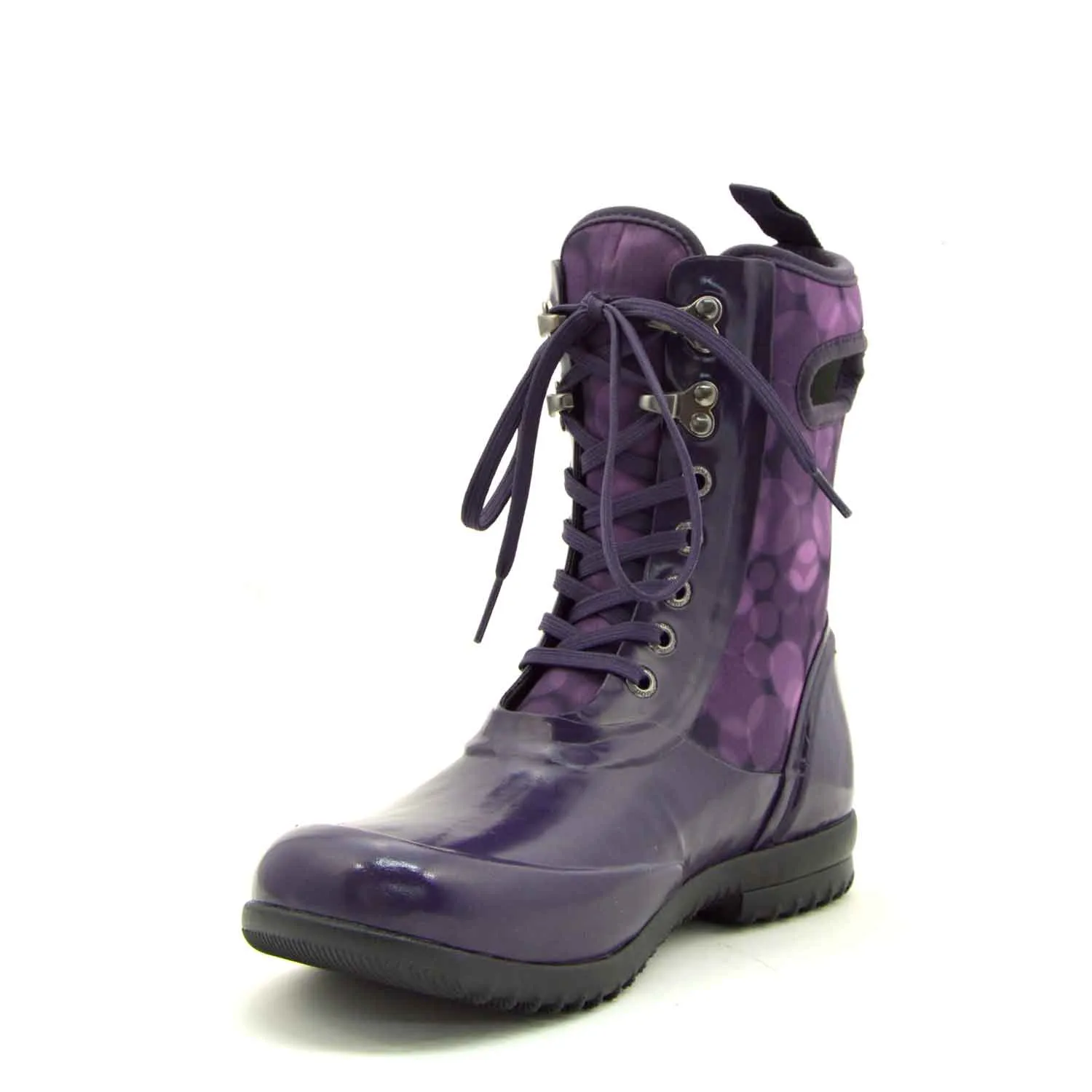 Sidney Rain Magenta Lace Up Gumboots