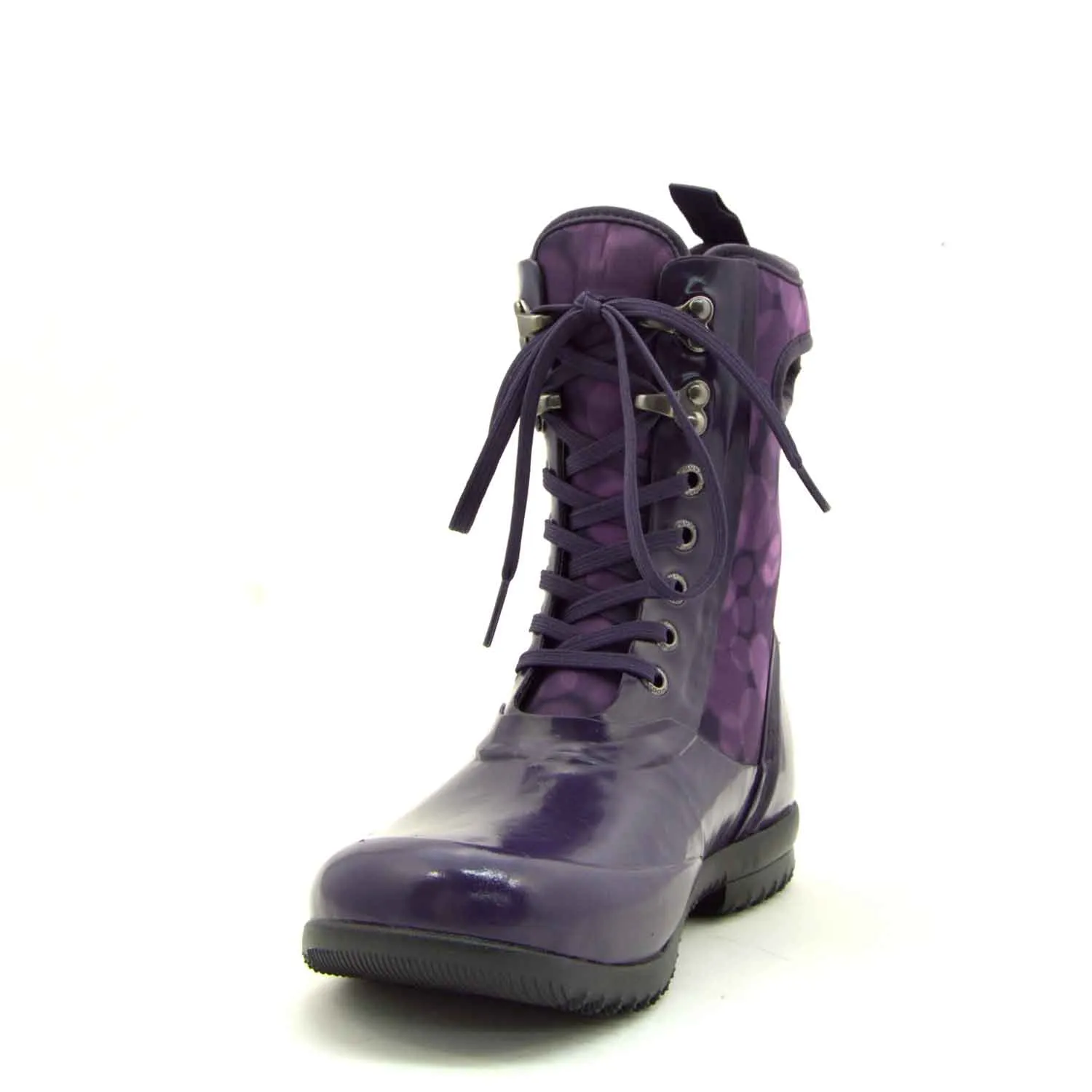 Sidney Rain Magenta Lace Up Gumboots