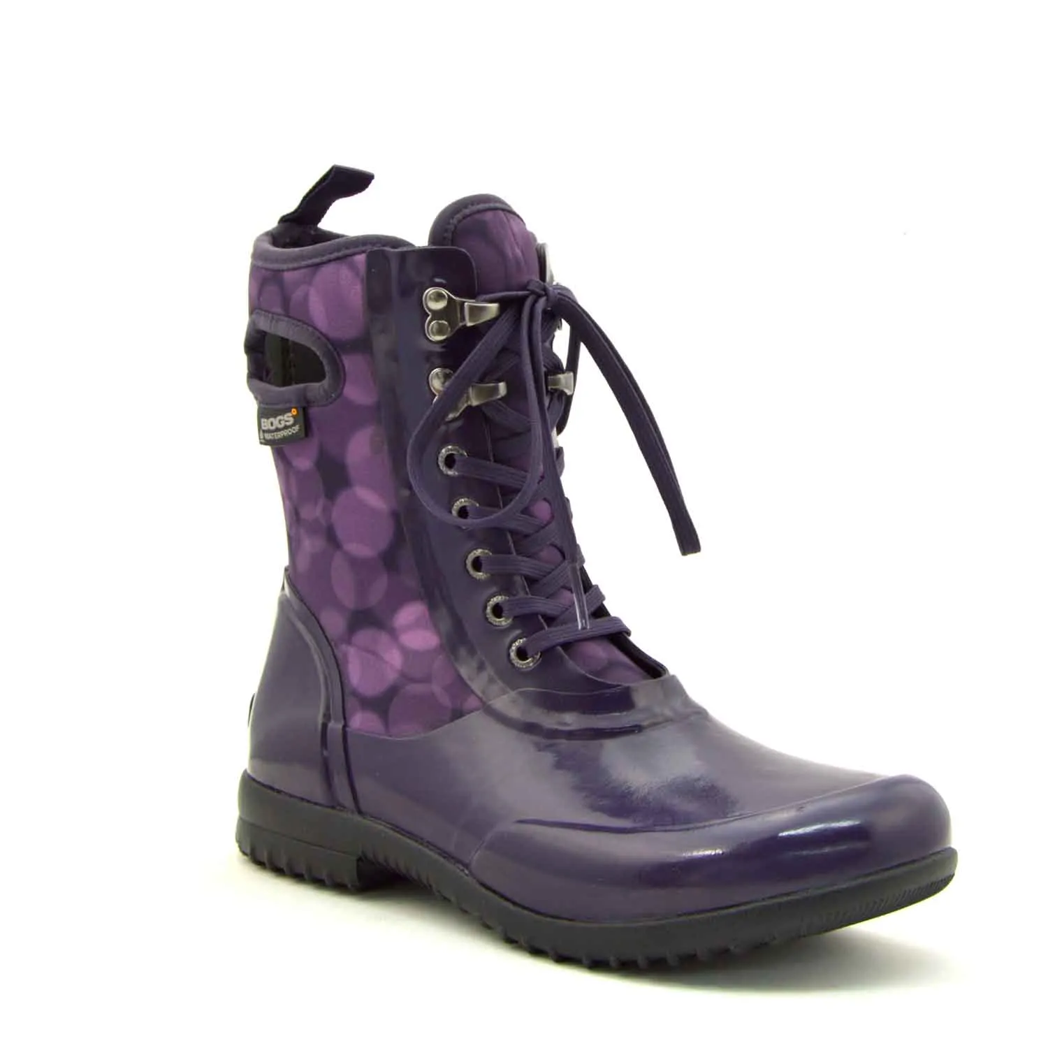 Sidney Rain Magenta Lace Up Gumboots