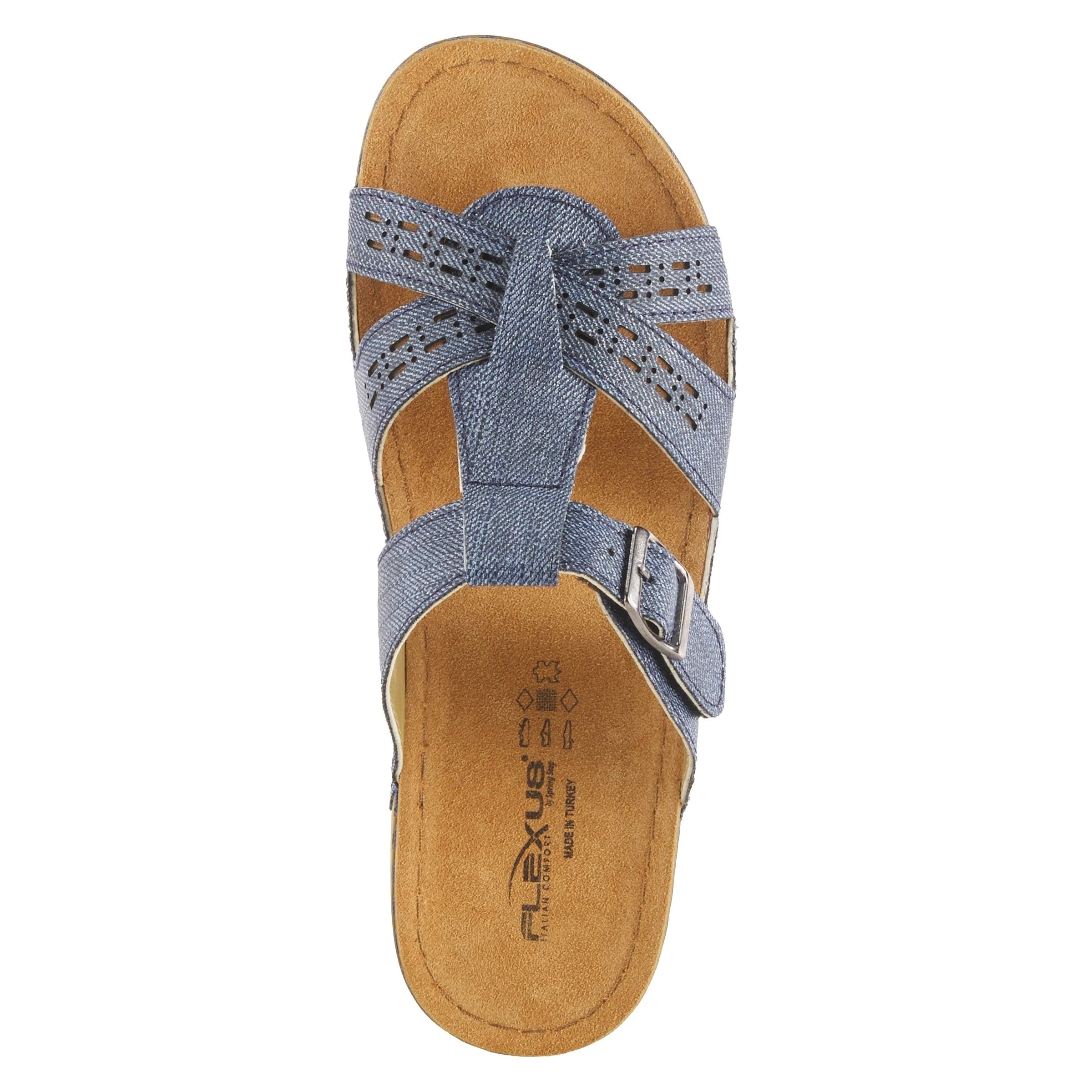 Spring Step Shoes Flexus Nery Jeans Slide Sandal Women's Denim Vegan