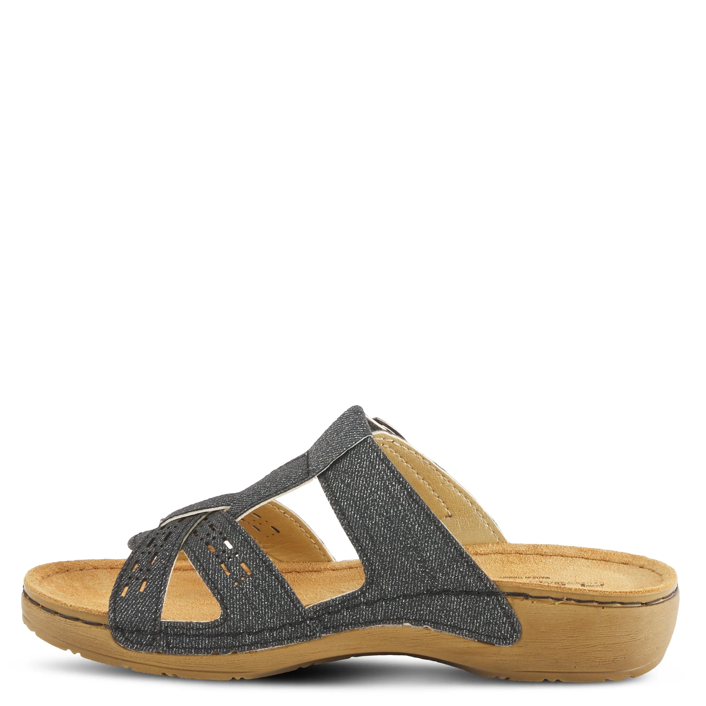 Spring Step Shoes Flexus Nery Jeans Slide Sandal Women's Denim Vegan