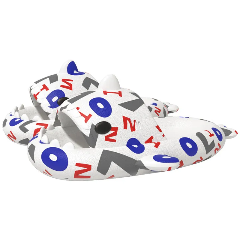 The Ambilight Unisex Slippers Women's and Men's Colorful Shark Slides