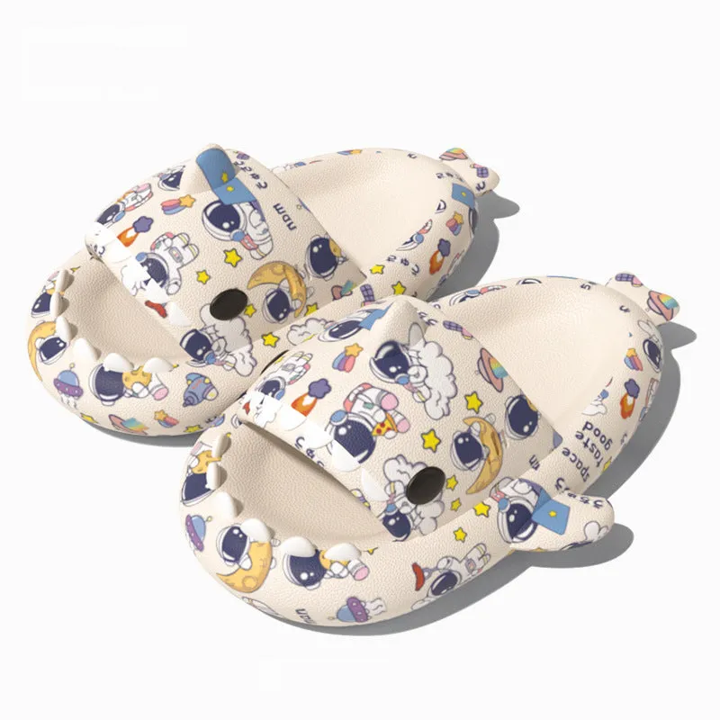 The Ambilight Unisex Slippers Women's and Men's Colorful Shark Slides