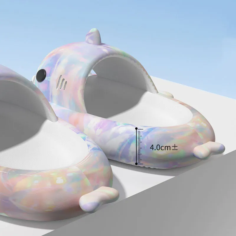 The Ambilight Unisex Slippers Women's and Men's Colorful Shark Slides
