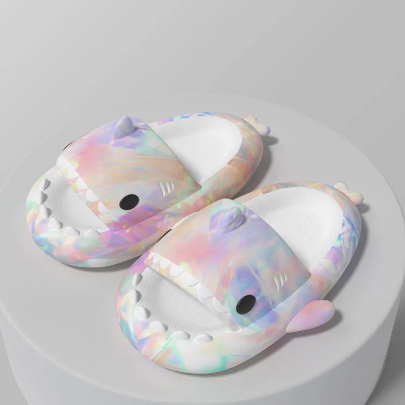 The Ambilight Unisex Slippers Women's and Men's Colorful Shark Slides