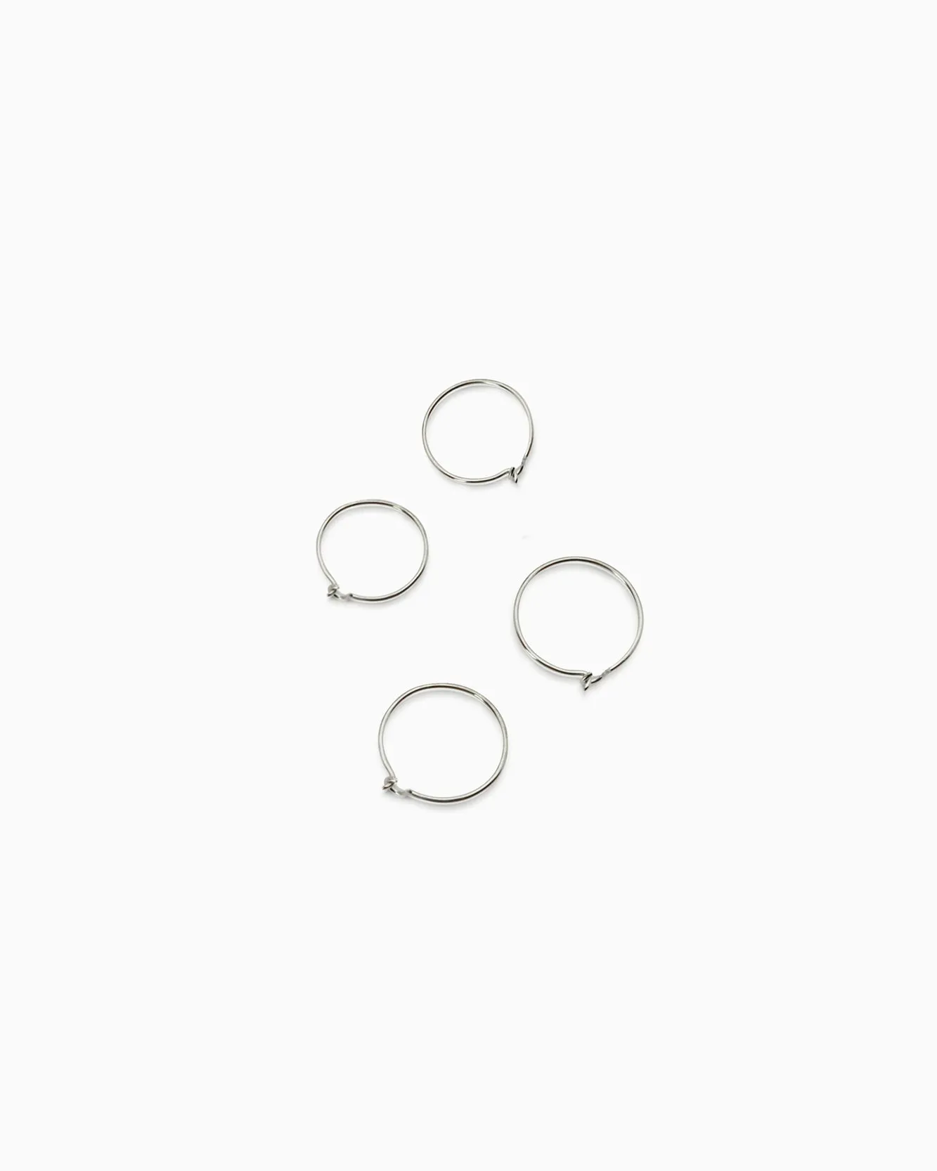 Tiny Letter Earring | Silver