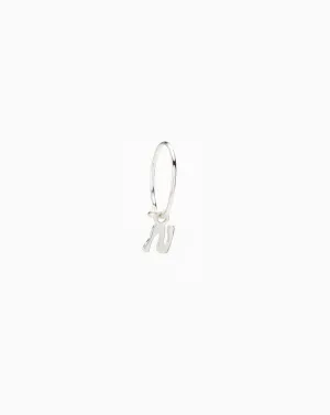 Tiny Letter Earring | Silver