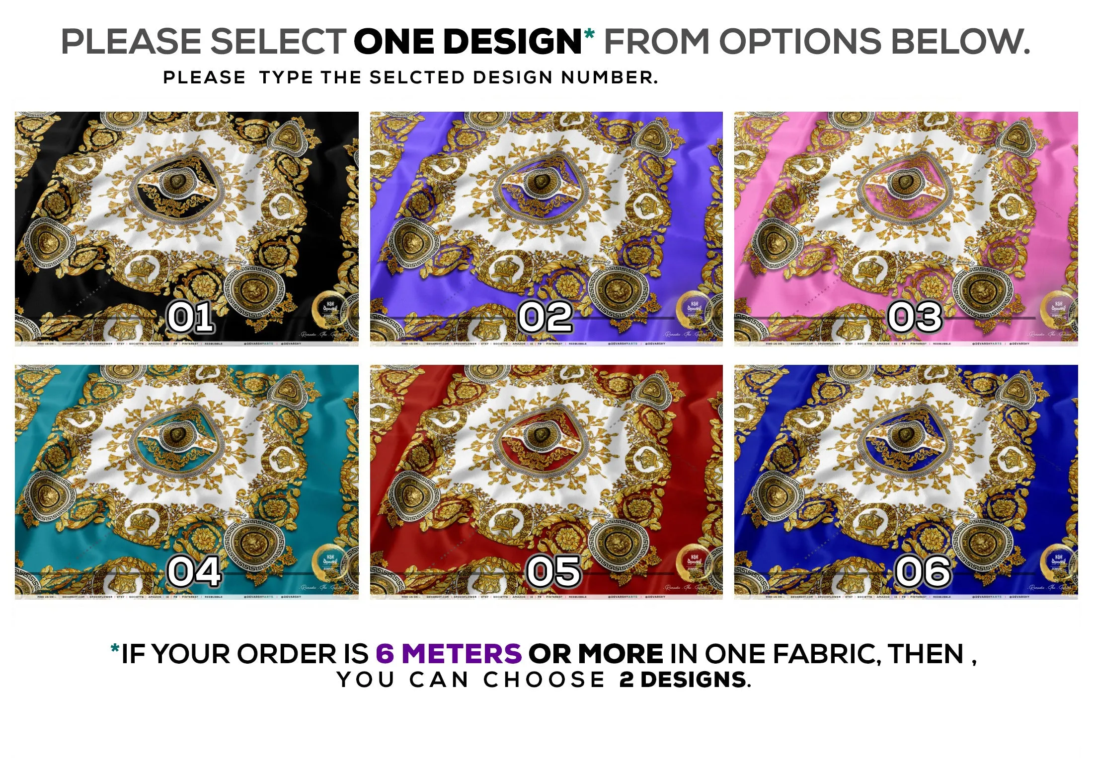 Turquoise Baroque Upholstery Fabric 3meters & 12 Furnishing Fabrics Baroque Lion Fabric By the Yard  | RB0016C