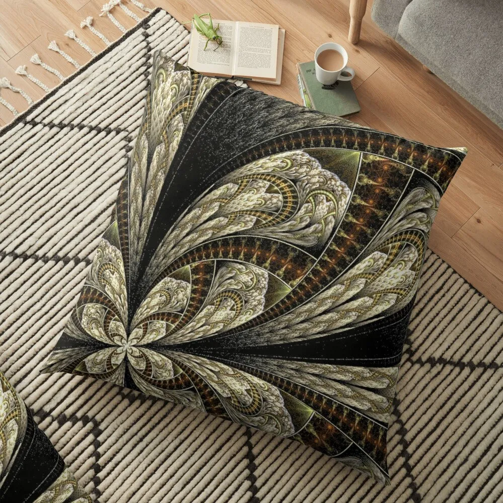 Unique Faux Suede Throw Pillow Black Gold, Pillow Included, Beautiful Decorative Faux Suede Cushions, Unique Luxury Cushions, 4 Sizes