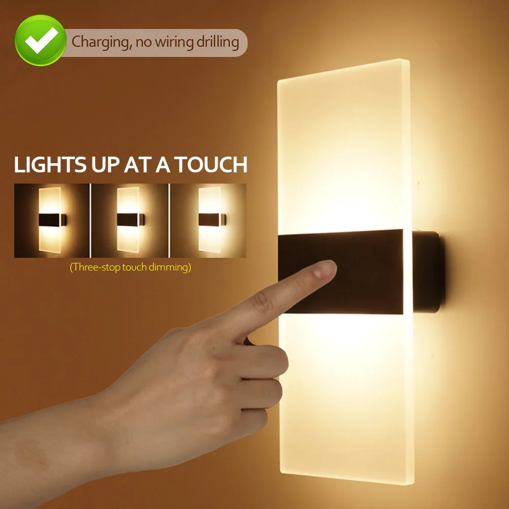 USB Rechargeable Wall Lights Home Indoor Motion Sensor Lighting Bedroom Bedside Lamp Corridor Stairway Decor Lights Wall Lamp | Brodtica.com