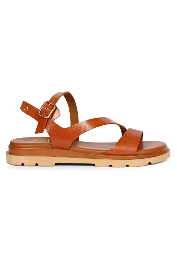 Vivi Blu - Kamla Flats Footwear - Cognac