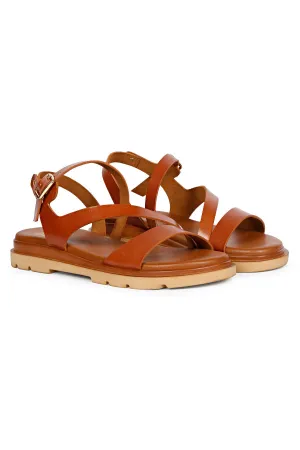 Vivi Blu - Kamla Flats Footwear - Cognac