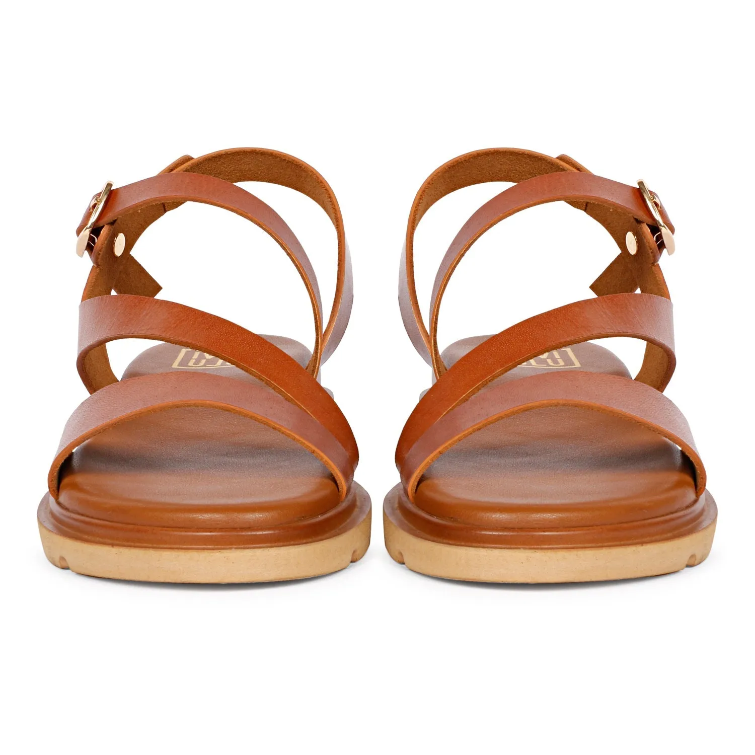 Vivi Blu - Kamla Flats Footwear - Cognac