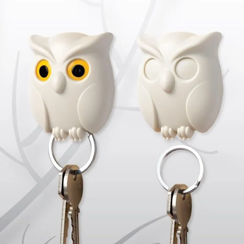Wall Key Holder Night Owl Magnetic Wall Magnets Keep Keychains Hooks | Brodtica.com