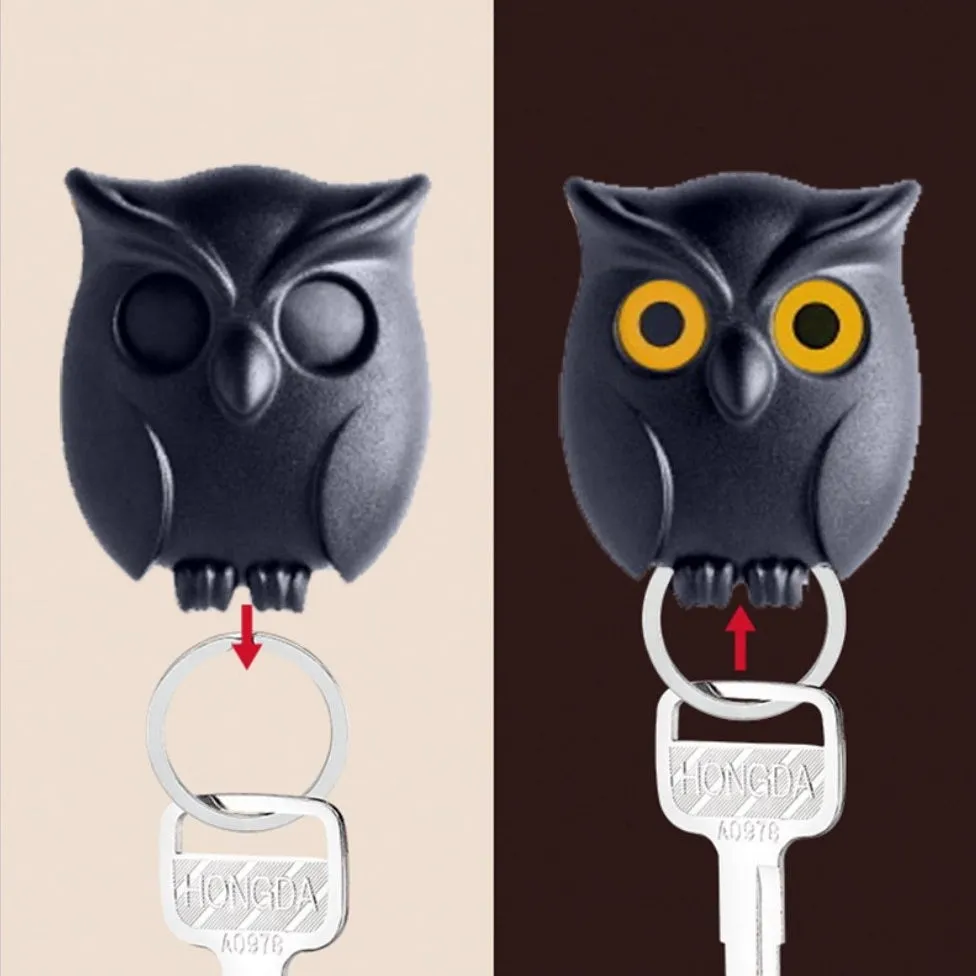 Wall Key Holder Night Owl Magnetic Wall Magnets Keep Keychains Hooks | Brodtica.com