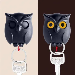 Wall Key Holder Night Owl Magnetic Wall Magnets Keep Keychains Hooks | Brodtica.com