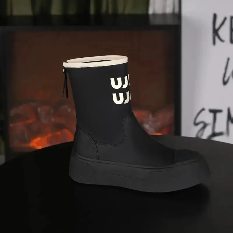 Winter Leather Gothic Chelsea Boots