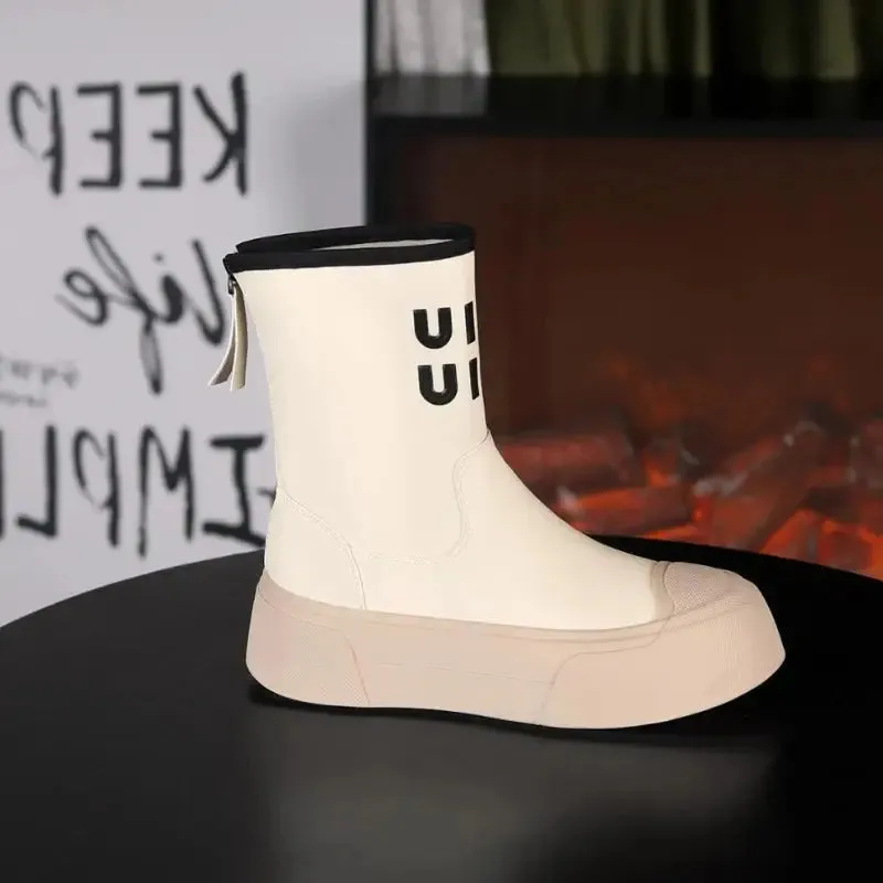 Winter Leather Gothic Chelsea Boots