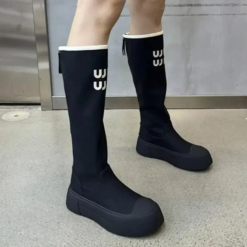 Winter Leather Gothic Chelsea Boots