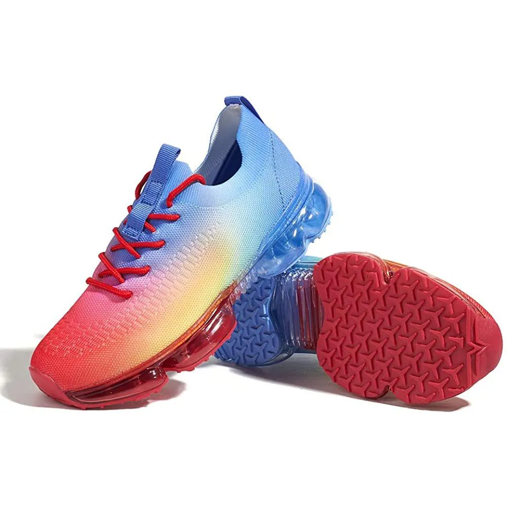 Women Air Cushion Solid/Colorful Soft Transparent Sports Lightweight Breathable Mesh Platform Sneakers