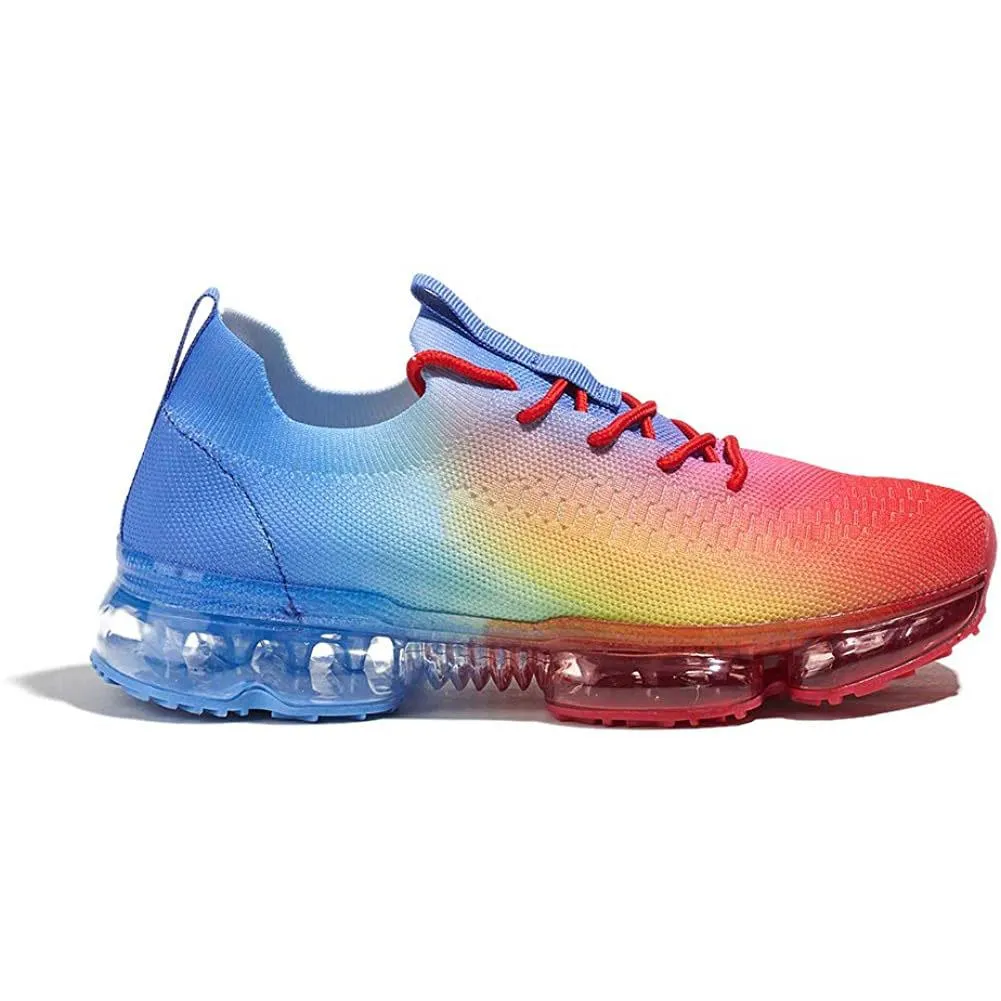 Women Air Cushion Solid/Colorful Soft Transparent Sports Lightweight Breathable Mesh Platform Sneakers