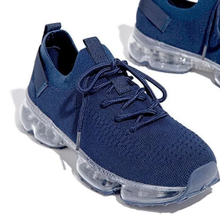 Women Air Cushion Solid/Colorful Soft Transparent Sports Lightweight Breathable Mesh Platform Sneakers