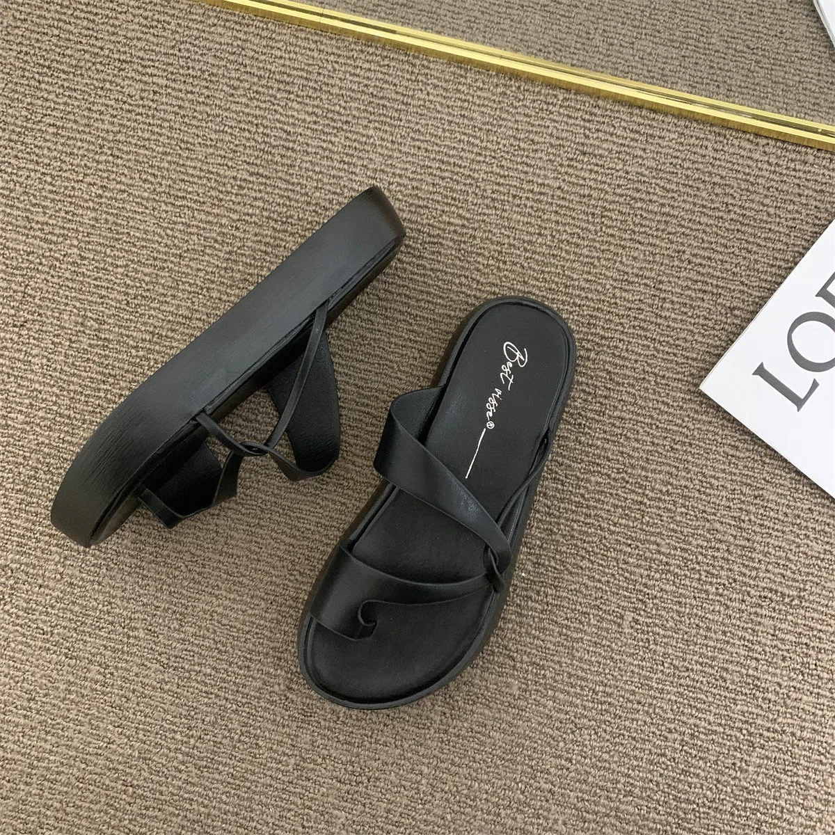 Women's Casual French Wear Outside Comfortable Open-toe Slippers Sandals Water